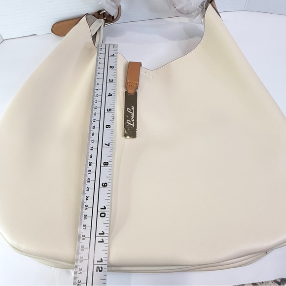 🆕 ✨ LouLu Luxe Creamy Pebble Shoulder Tote – Sleek & Sophisticated Carryall ✨ - Picture 12 of 16